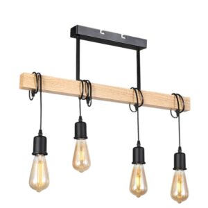 Suspension industrielle bois