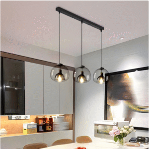 Suspension cuisine en verre design